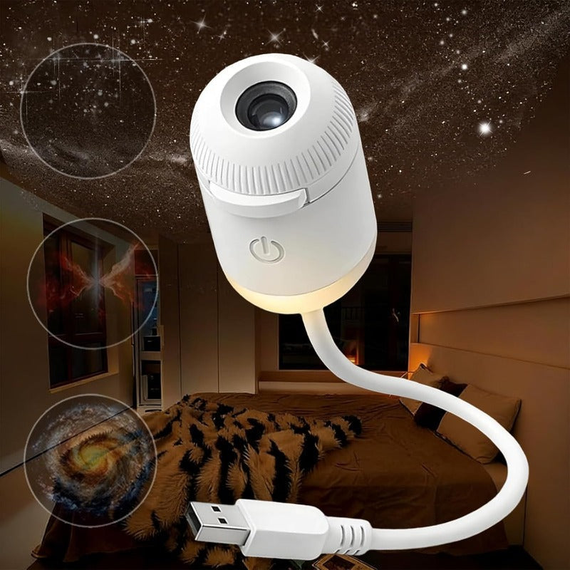 🪐2-in-1 Mini Galaxy Star Projector Night Light