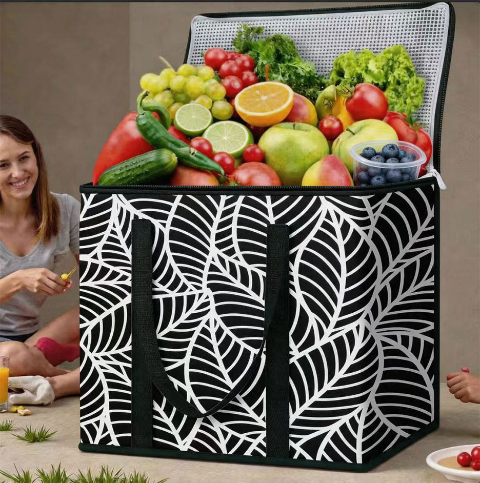 29L Insulated Grocery Cooler Bag | Foldable Waterproof Tote