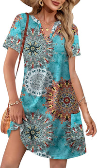 Blue-green tiny floral