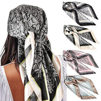Classic Black & White Silk Scarf Set