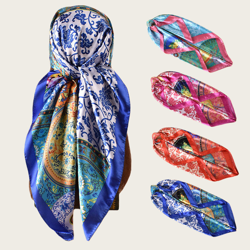 ✨ 4-Piece Premium Satin Square Head Scarf Set (35" x 35") 🧣