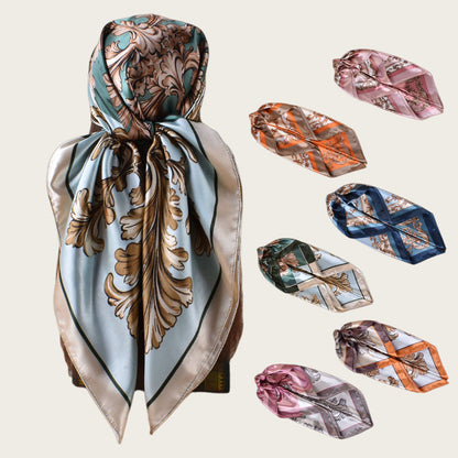 ✨ 4-Piece Premium Satin Square Head Scarf Set (35" x 35") 🧣