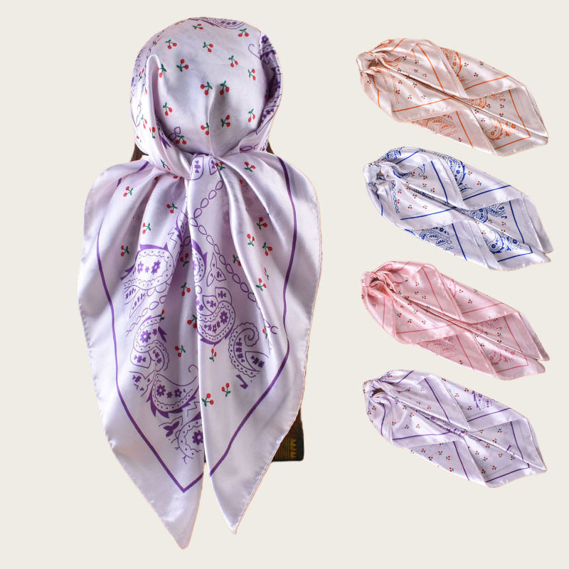 ✨ 4-Piece Premium Satin Square Head Scarf Set (35" x 35") 🧣