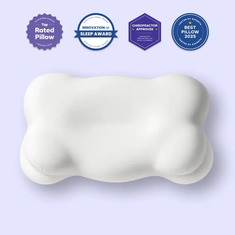 Ergonomic Cloud Pillow + FREE Cooling Pillowcase 🌙✨