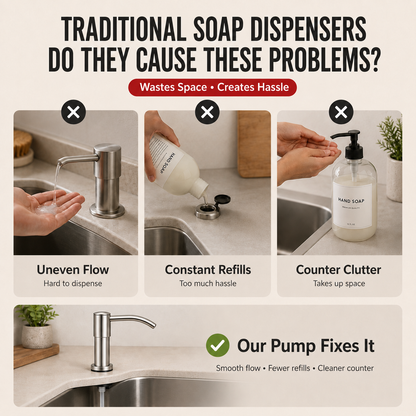 304 Stainless Steel Soap Dispenser Extension Tube Kit