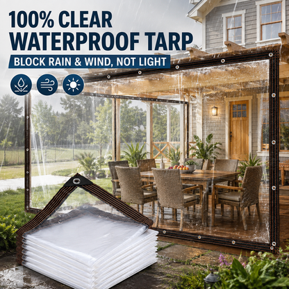 Heavy-Duty Clear Waterproof Tarp🌧️