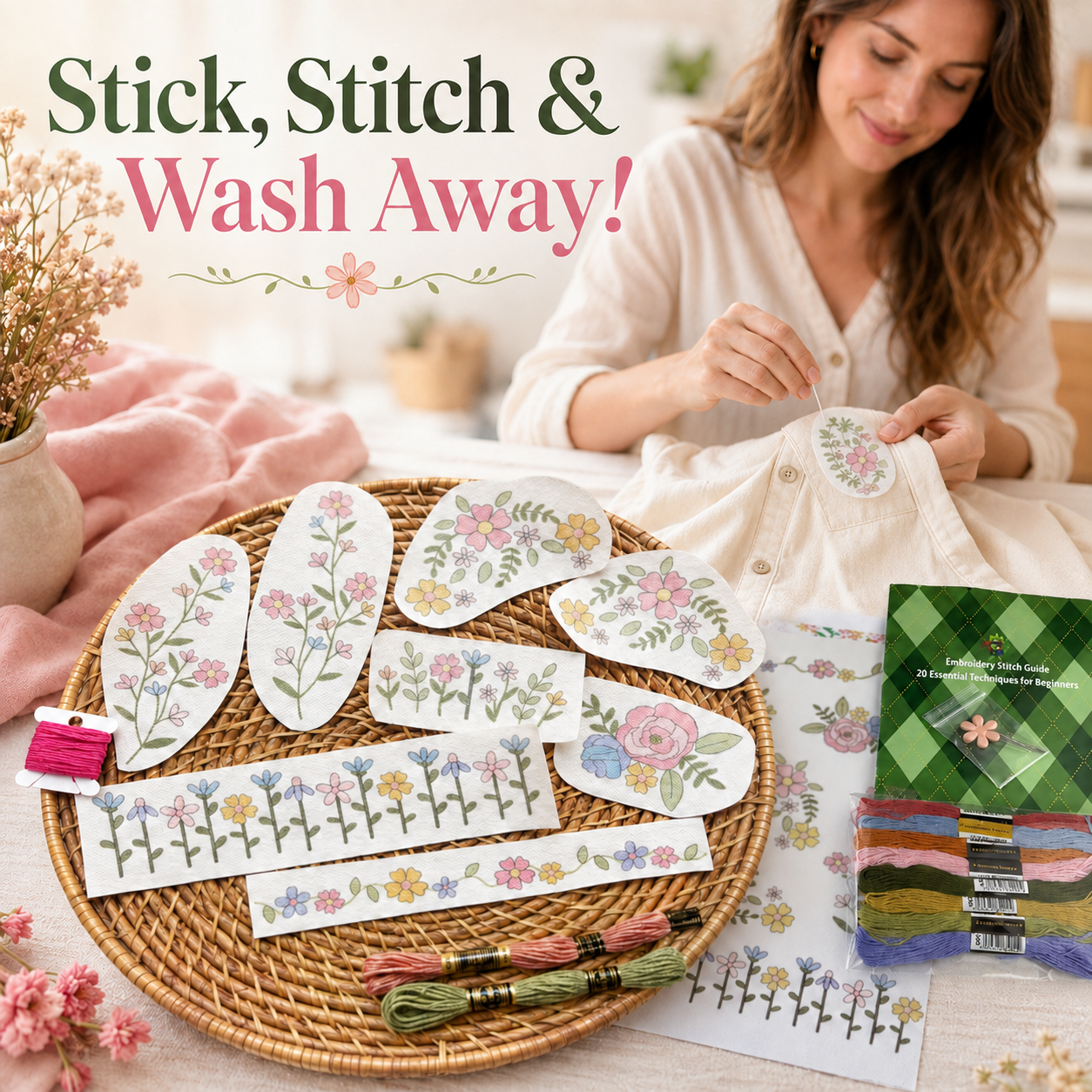 Printable Water-Soluble Sticky Embroidery Stabilizer🪡