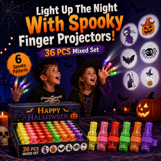🎃 Spooky Pattern Finger Projector Lights (Set)