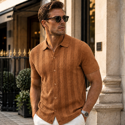 🧶 Textured Knit Polo | Effortless Everyday Style