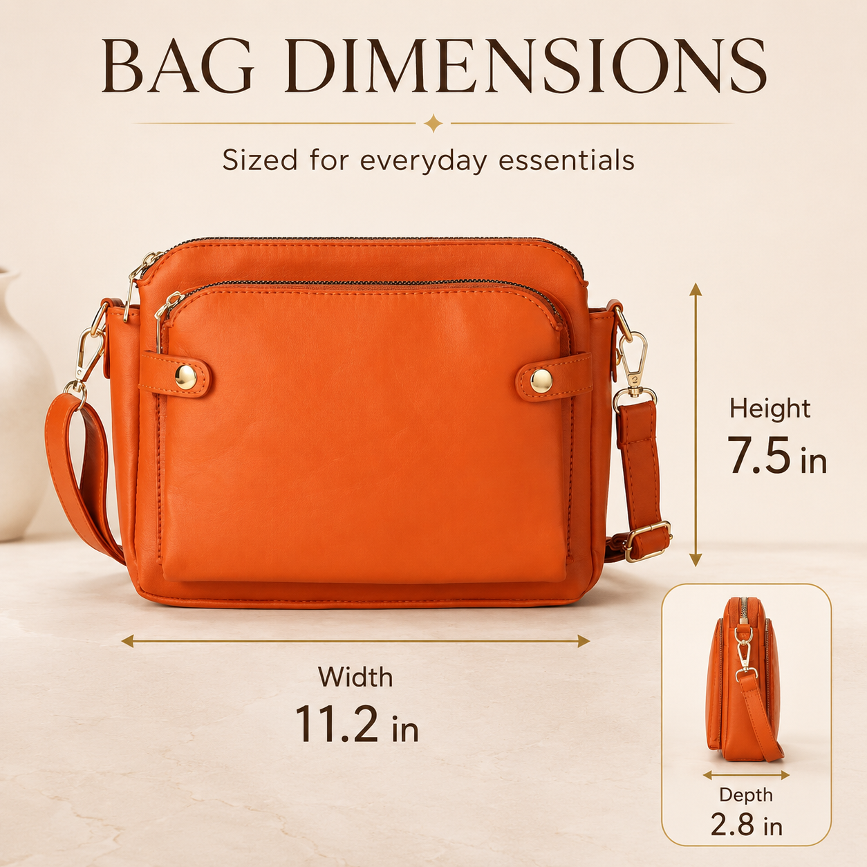 👜 Chic Multi-Pocket Crossbody Bag
