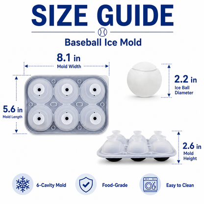 🍹 Cool Your Drinks! 3D Sports Ball Ice Mold