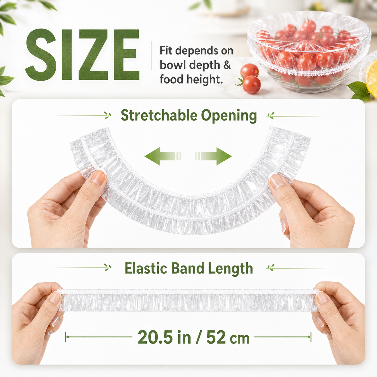 🥗 100-Pack Elastic Food Storage Covers