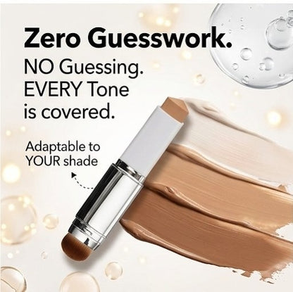 ♀️2-in-1 Color Changing Foundation Stick with Brush 💧 Collagen Infused🤎