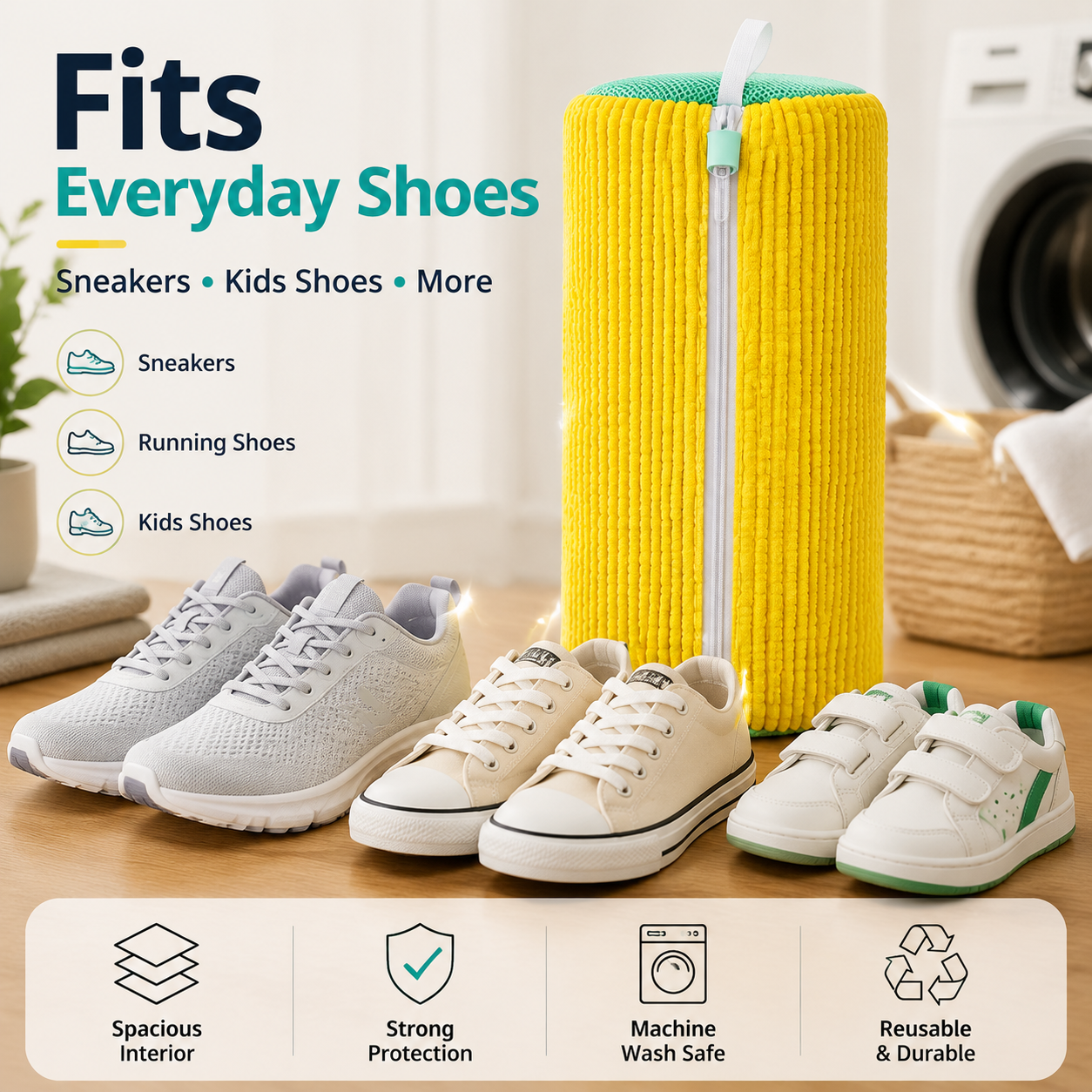 👟 No-Scrub Shoe Washing Bag – Clean & Protect ✨