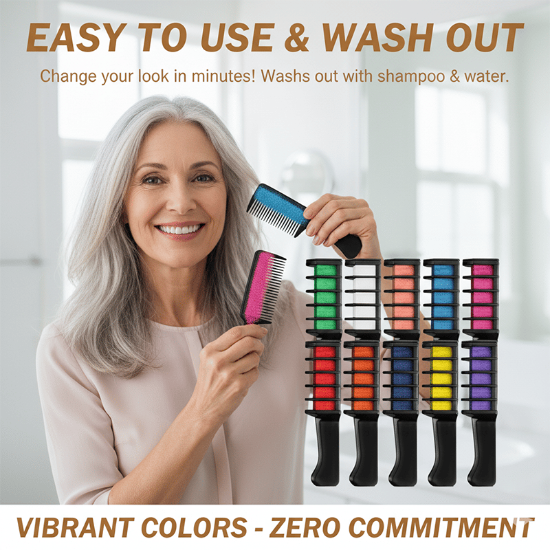 Festive Fun Hair Chalk Combs