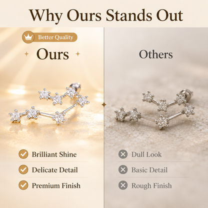 💫 12 Zodiac Constellation Studs - CZ Cartilage Piercing Jewelry