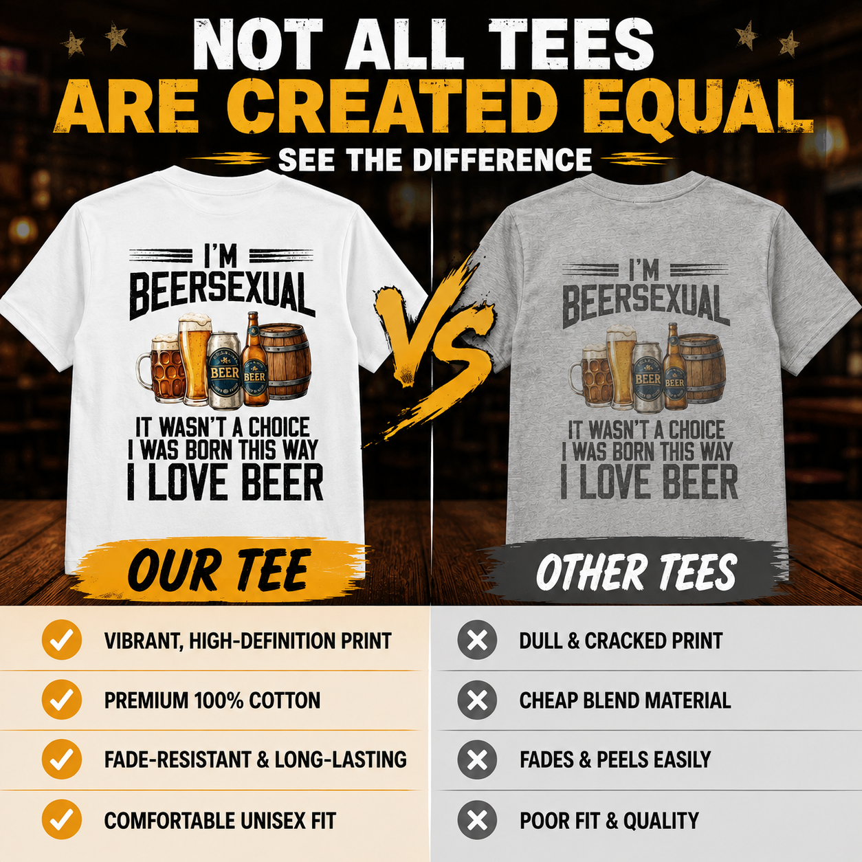 🍻 "I'm Beersexual" Graphic Tee | The Ultimate Beer Lover Tee