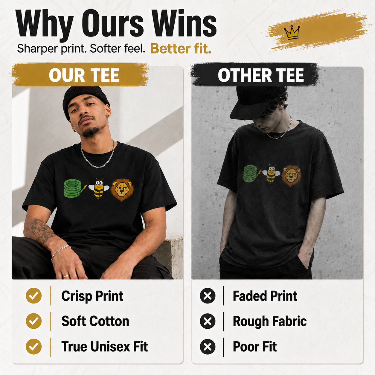 🔥 "Hose Bee Lion" Visual Pun Graphic Tee