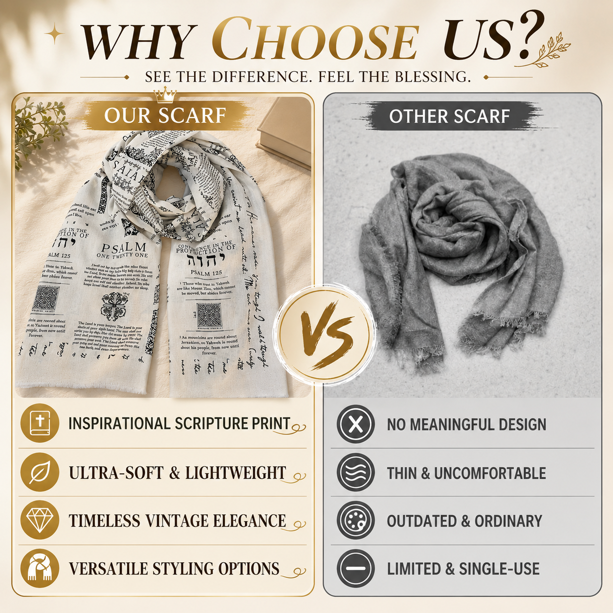 ✨ Carry His Word: Vintage Scripture Scarf