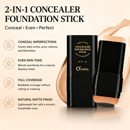 💄 2-in-1 Foundation Stick – Flawless Finish ✨