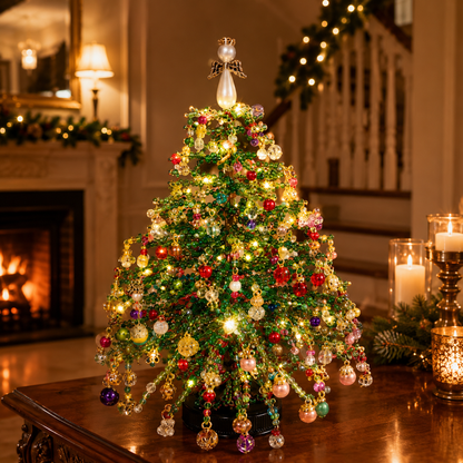 🎄 Handcrafted Beaded Christmas Tree Decor