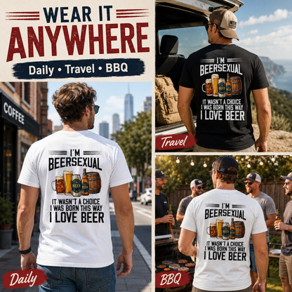 🍻 "I'm Beersexual" Graphic Tee | The Ultimate Beer Lover Tee