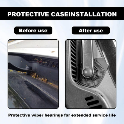 Universal Car Wiper Hole Protective Cover (2-Pack) | Anti-Clogging & Weatherproof Silicone Shield
