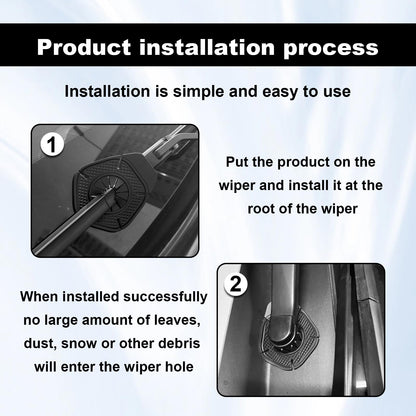 Universal Car Wiper Hole Protective Cover (2-Pack) | Anti-Clogging & Weatherproof Silicone Shield