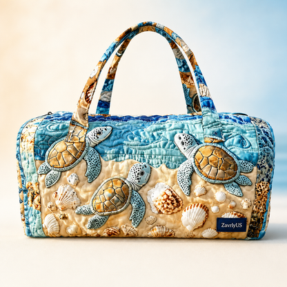 Quilted Sea Turtle Travel Bag