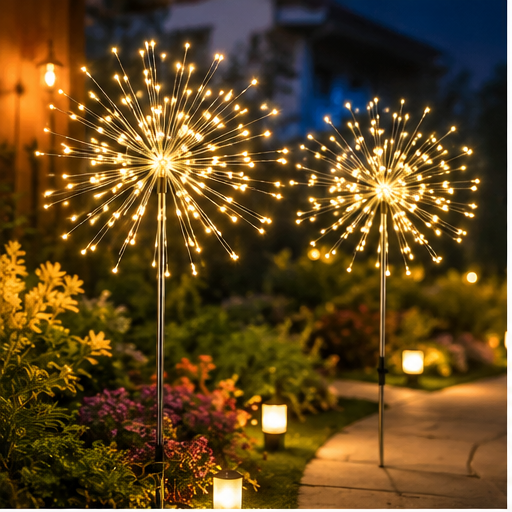 🎇Solar-powered string lights for fireworks can be DIY-ed into any shape-200 LEDs