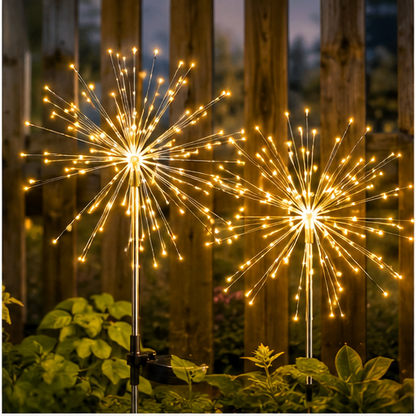 🎇Solar-powered string lights for fireworks can be DIY-ed into any shape-200 LEDs