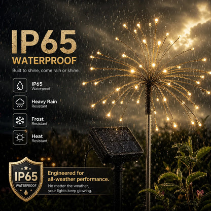 🎇Solar-powered string lights for fireworks can be DIY-ed into any shape-200 LEDs