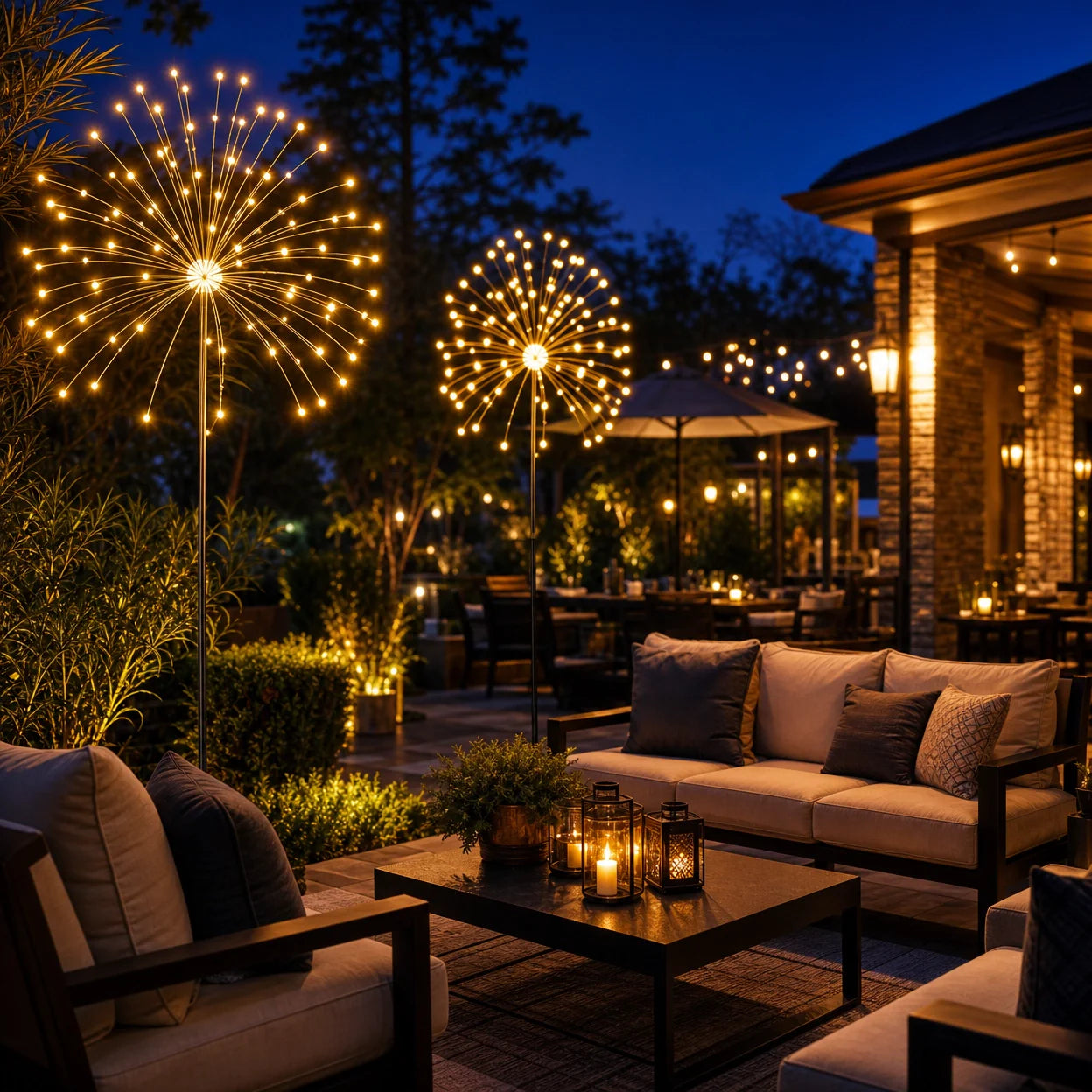 🎇Solar-powered string lights for fireworks can be DIY-ed into any shape-200 LEDs