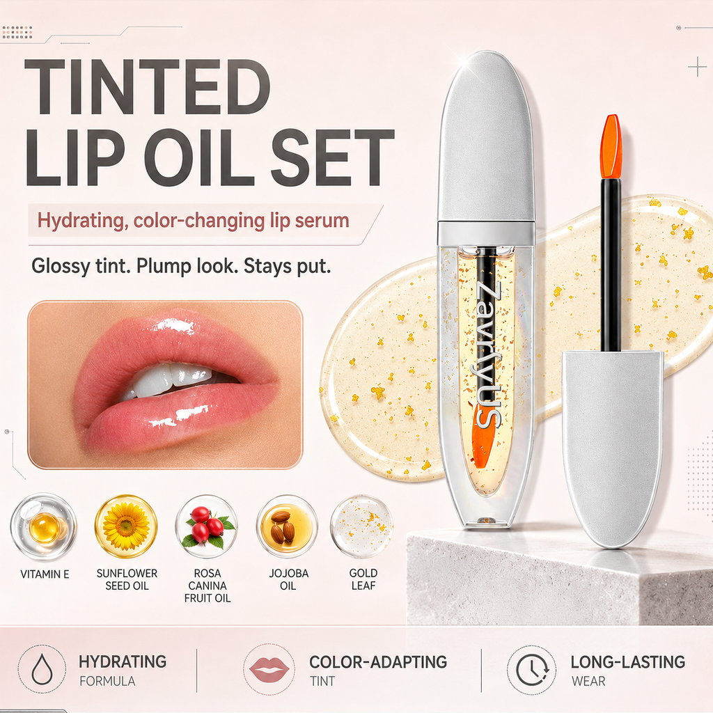 Tinted Lip Oil Set | Hydrating Lip Serum