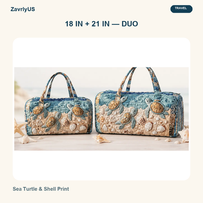 Quilted Sea Turtle Travel Bag