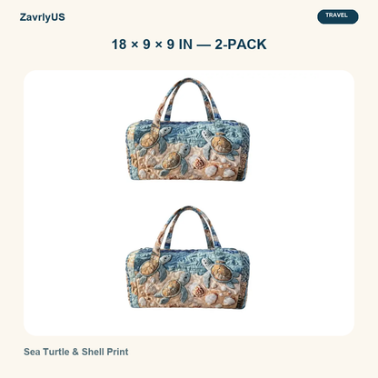Quilted Sea Turtle Travel Bag